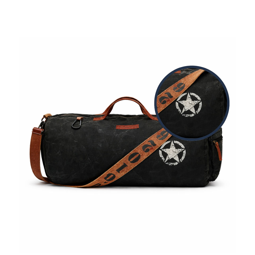 Black Unisex Travel Duffle Bag for Gym